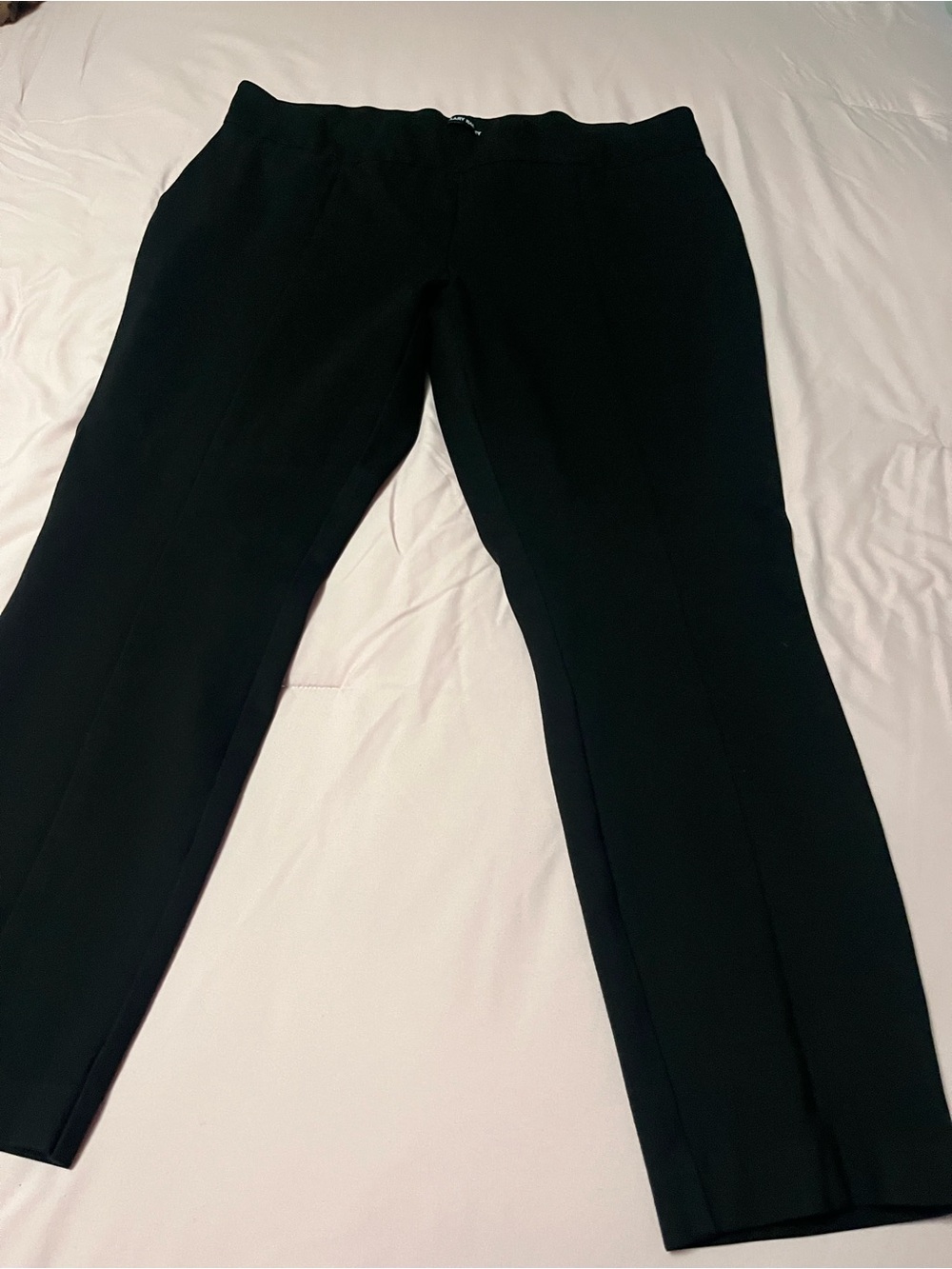 Hilary Radley Black Straight-Leg Dress Pants